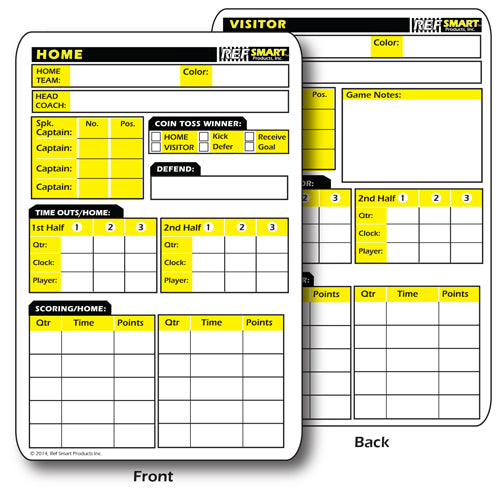 Ref Smart Set of 25 Throwaway Game Cards